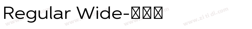 Regular Wide字体转换